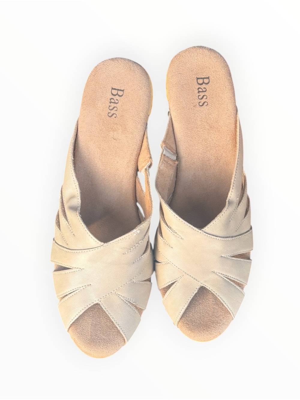 Bass Women's Beige Wedge Sandals